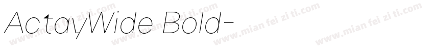 ActayWide Bold字体转换